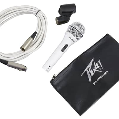 Peavey PV i 2 Dynamic Vocal Microphone with XLR Cable - White image 1