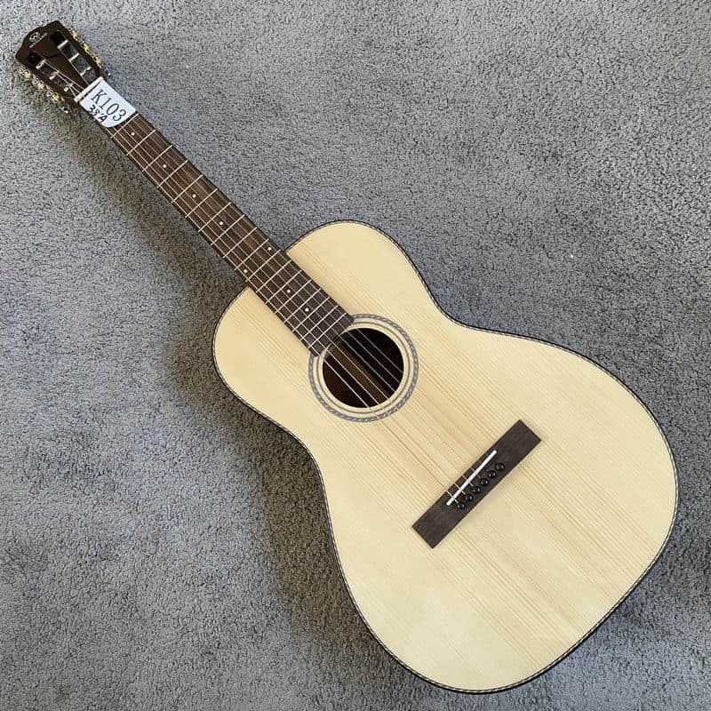 38 Inch Parlor Style Acoustic Guitar, Spruce Top Body, Mahogany Neck image 1