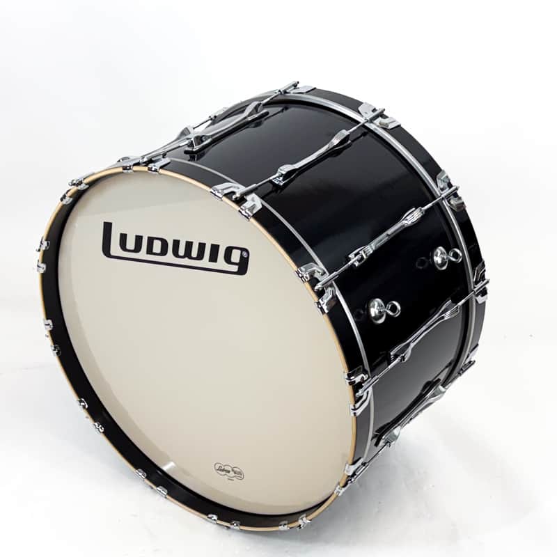 Ludwig 14x26 Challenger Marching Bass Drum - Black Cortex image 1