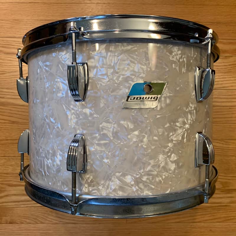 Ludwig Tom Drum 1976 13” x 9” - White Mother of Pearl image 1