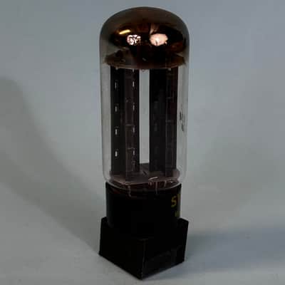 1950s Sylvania 5U4GB Vintage Black Plate Halo Getter Rectifier Tube!T395 image 5