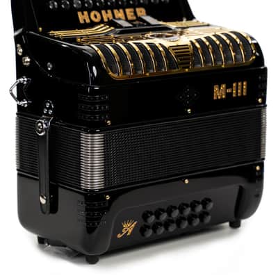 Hohner Anacleto MARK III 3 Switch Compact Accordion - Black image 2
