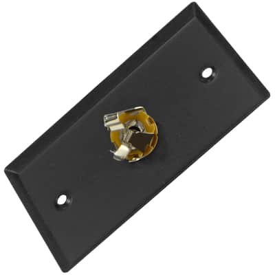 Black Stainless Steel Wall Plate - One 1/4" TRS Stereo Jack image 2