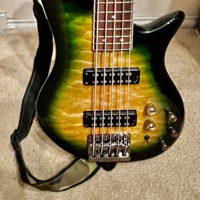 Jackson JS Series JS3QV 5-String Spectra Bass 2021 - Alien Burst w/gigbag image 1