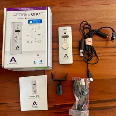 Apogee ONE 2x2 24-Bit 96kHz USB Audio Interface for iOS and Mac 2010s - Black with Silver Stripe image 1