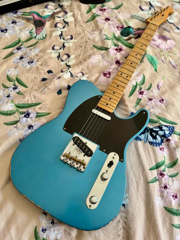 Fender Vintera Road Worn '50s Telecaster 2020 - 2021 Lake Placid Blue imagen 1
