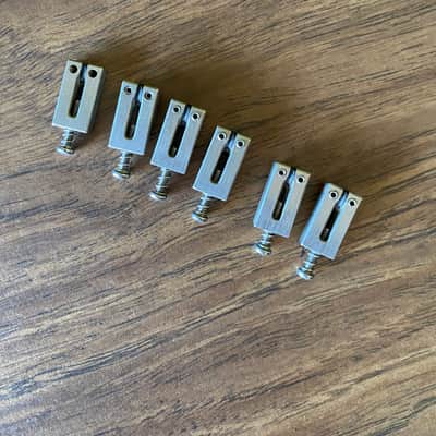 Graph Tech PS-8000-F0 String Saver Originals 2-3/16" Strat / Tele-Style Saddles - 6-String 2010s - stainless steel image 1