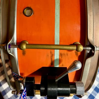 Custom-Homemade 6” x 14” Snare Drum Early 2000s - Satin retro salmon pink painted image 8