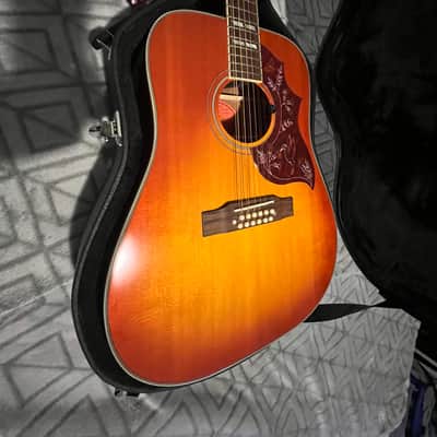 Epiphone Hummingbird 12-String 2021 - Present - Cherry Sunburst with case