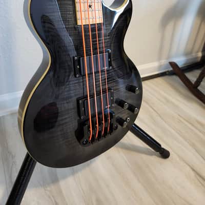 Epiphone Vinnie Hornsby "The Vinnie" Les Paul Standard Bass 2003 - 2005 - Trans Black image 4