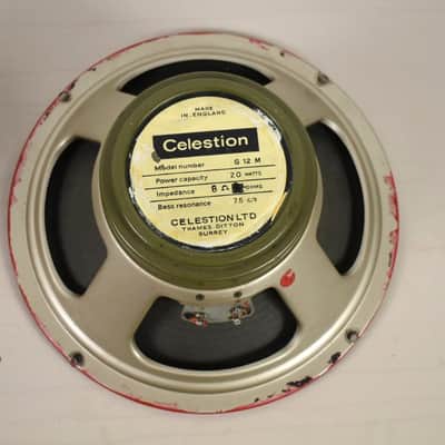 Ultra rare pair of 20w G12M Celestion Pre Rola Greenbacks 1966 T1220 Pulsonic cone H1777/003 image 2