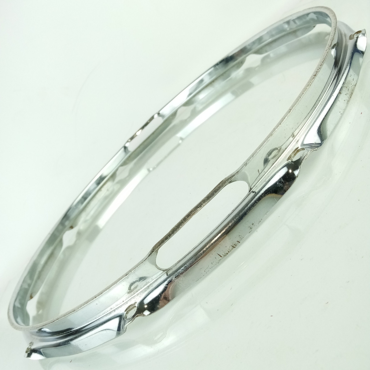 Ludwig 15"10Lug Resonant 1.6mm Marching Snare Drum Rim/Hoop Triple Flange US 80s — main photograph