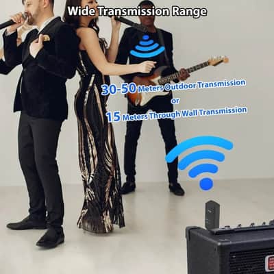 M-VAVE WP-7 Wireless Microphone System XLR Transmitter Receiver for Dynamic Microphones Dual-channel,price include the import duty to US buyer image 6