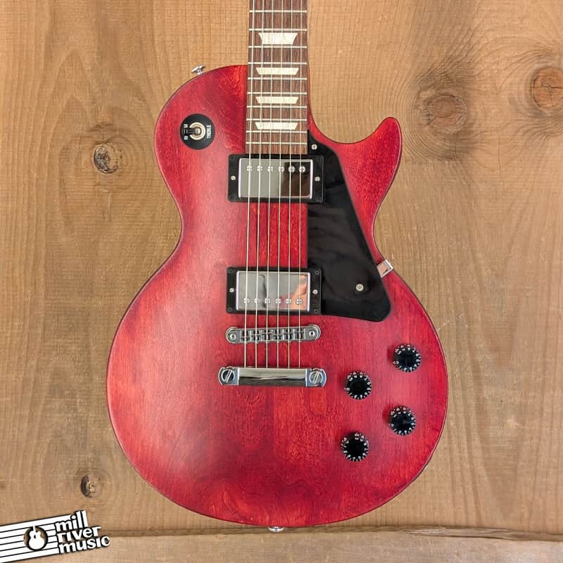 Gibson Les Paul Studio T 2016 – Red – Gibson Teardrop Gig Bag – Used Very Good image 1