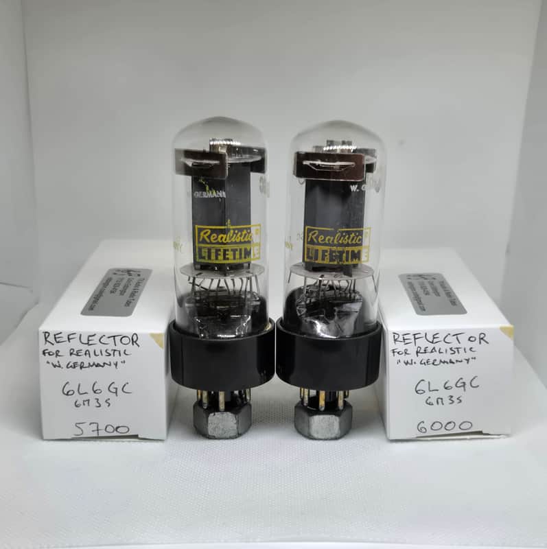 Reflector Made For Realistic 6N3C/6L6GC Well Matched (5.0%) Pair NOS 6L6 6P3C image 1