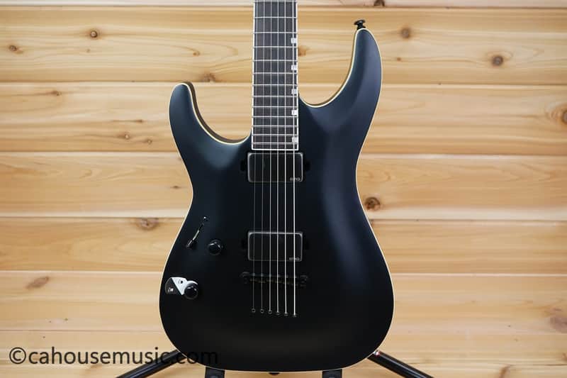 ESP LTD MH-1000 Baritone Left Handed - Black Satin image 1