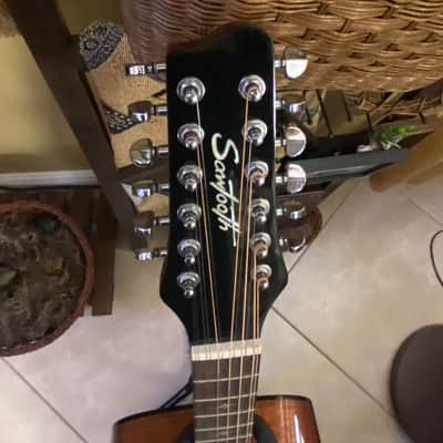 Sawtooth Mahogany Series Left-Handed 12-String Solid Mahogany Top Acoustic-Electric Dreadnought Guitar image 19