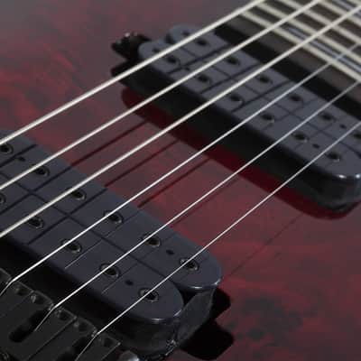 Schecter 2450 Omen Elite-6 Electric Guitar - Black Cherry Burst image 4