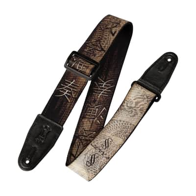 Levys Eastern Harmony Guitar Strap, Brown Dragon image 1