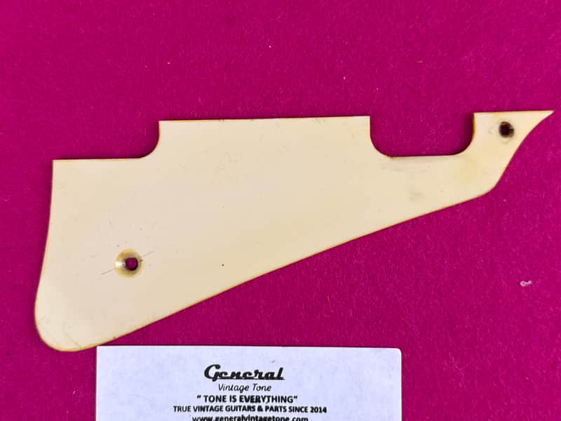 General Vintage Tone For Les Paul®️Historic vintage 1954 - 1956 model pickguard   Fits Gibson®️ Vintage Cream  Aged image 1