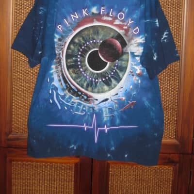 near new (worn once) Liquid Blue (shirt maker brand) Pink Floyd Pulse Concentric Tie-Dye T-Shirt, Men's XL, 100% Pre-Shrunk Cotton, Short Sleeve 2020s - Tye Dye: Blue, White, Purple / Graphic: Pupil, Space, Ocean (black, white, red, blue, green, purple) image 4