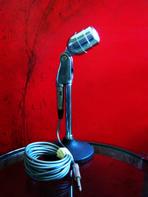 Vintage 1950's Electro-Voice 630 Omnidirectional Dynamic Microphone Hi Z harp mic w cable & rare Cannon XLR adapter 636 644 605 606 image 1