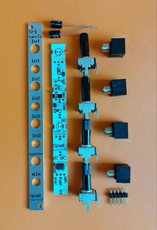 DIY kit 2hp Mixer 3ch eurorack diy kit image 1