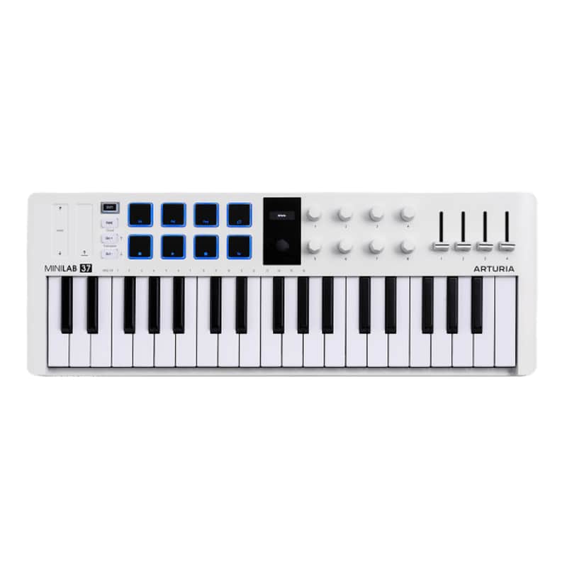 Arturia MiniLab 37 37-Key MIDI Controller, White image 1