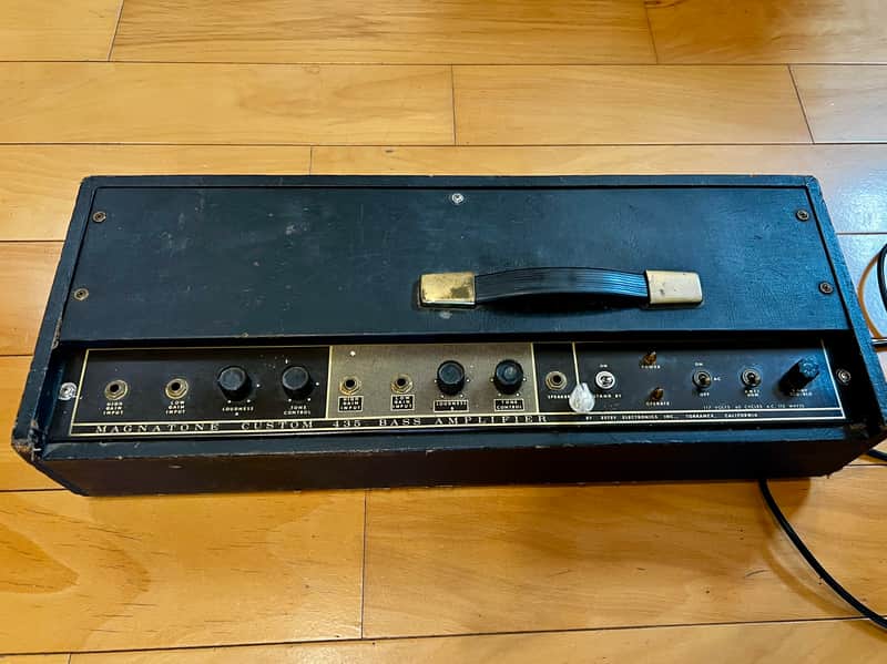 1962 Magnatone Model 435 "Athene" Guitar/Bass Amplifier 1962 Brown HEAD ONLY with Impedance Selector! image 1