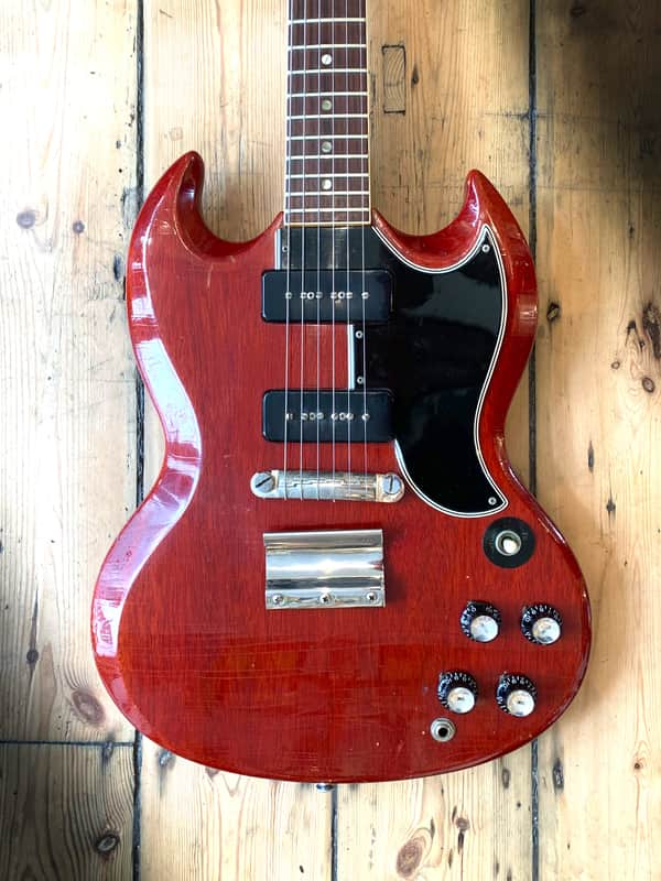 1965 Gibson SG Special in Cherry finish with vibrola & hard shell case