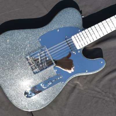 Video! Telecaster HS Metallic Silver Flake Dimarzio Tone Zone & Twang King image 4