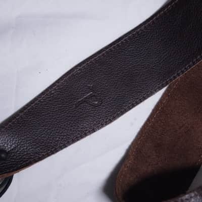 Perri’s Leathers brown leather 2.5" wide Guitar Strap P25SDL-7173 NEW image 2