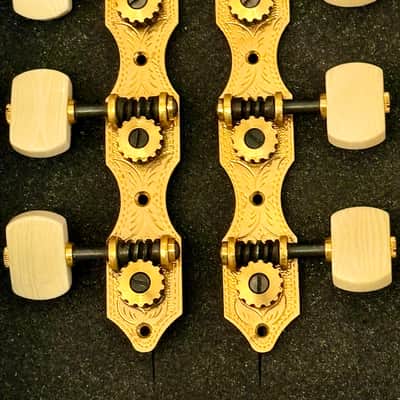 Ullsperger/Hopf Landstorfer Hauser Style Classical Guitar Tuning Machines, Vintage Tuners - Gold, Ivory image 1
