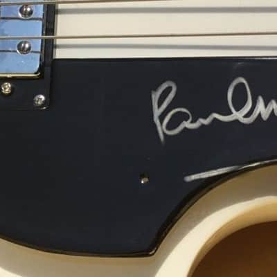 The Beatles Paul McCartney Signed Autographed Hofner Bass Guitar (Beckett and UACC Certified) image 2