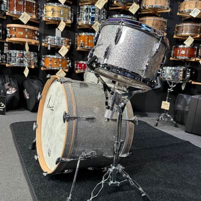 ~WOW!~ SONOR Vintage Series 3-Piece 13/16/22 Drum Kit Set in Vintage Silver Glitter image 3
