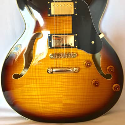 Splendide Guitare électrique Washburn HB35 TS Semi-Acoustique Tobacco Sunburs image 2