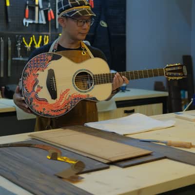 Batiksoul Guitars No.#120 - Parlor Batik Cendrawasih Geni image 18
