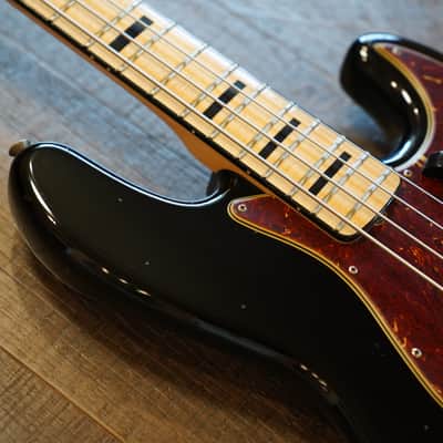 2024 Fender Custom Shop '68 Jazz Bass Relic Electric Bass Aged Black + COA OHSC image 5