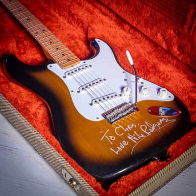 Fender 50s Reissue Stratocaster Signed by Nile Rodgers THE HITMAKER 1983 - Sunburst image 14