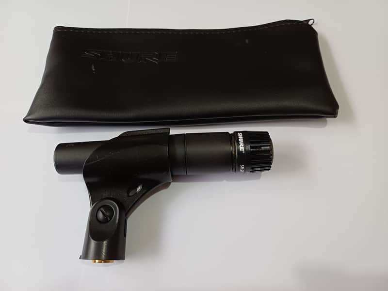 Shure SM57 Cardioid Dynamic Microphone - with zip case and mic clip image 1