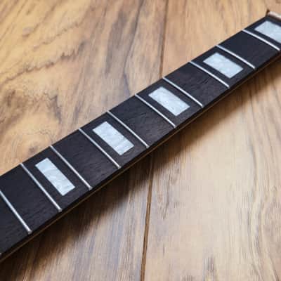 Telecaster Compatible Roasted Maple and Rosewood Guitar Neck Pearl Inlays Unfinished Paddle Headstock image 6