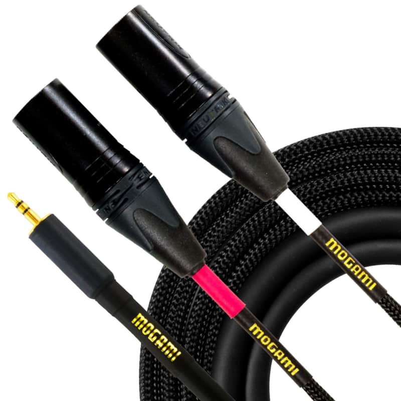 Mogami GOLD 3.5 2 XLRM 3.5 TRS to Dual XLR Male Cable image 1