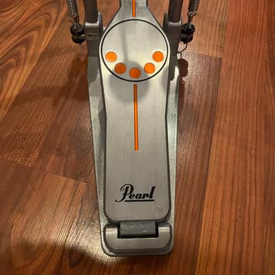 Pearl P932 Demonator Longboard Chain-Drive Double Bass Drum Pedal 2010s - Chrome / Orange image 3