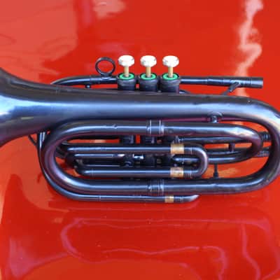 Willson (DEG) Bb Compact Marching Trombone Black/Purple/Blue Sparkle image 2
