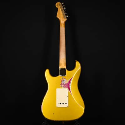 Fender Custom Shop 1962 Stratocaster w/ Gold Hardware Heavy Relic- Frost Gold / Pink Paisley 2024 (R139235) image 5