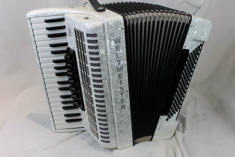 NEW White Weltmeister Opal Piano Accordion LMM 37 96 image 1