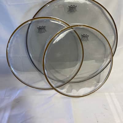 Remo 1970s - Old Remo Logo. NOS. Clear Emperor Standard Tom Pack, 12", 13", 16" image 1