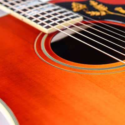 Epiphone Inspired by Gibson Custom 1960 Hummingbird Reissue Heritage Cherry Sunburst image 11