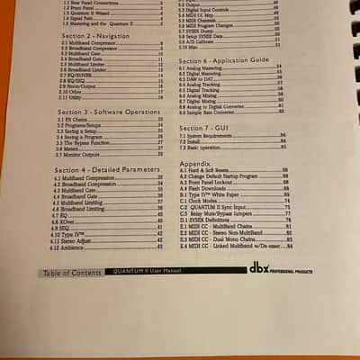 dbx Quantum Digital Mastering / Multi-Band Processer (with User Manual) image 18