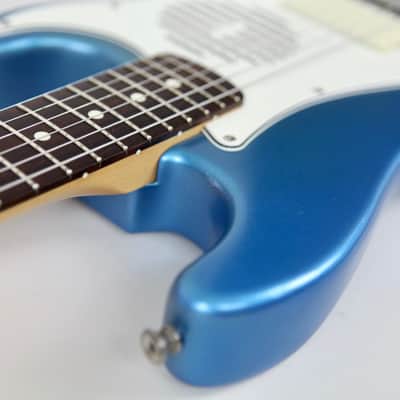 Fender Japan ST-CHAMP10 1997-1999 MIJ Lake Placid Blue (LPB)  Built-In Amp Mustang-Scale Mini Strat w/ Original Bag & Arm image 9